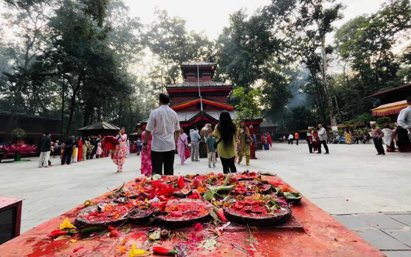 नवरात्रमा कालिका भगवती मन्दिरमा विशेष पूजा