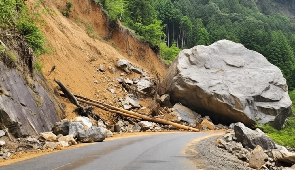 अविरल वर्षाका कारण देशका विभिन्न राजमार्गमा पहिरो, ढुङ्गा कारण यातायात प्रभावित