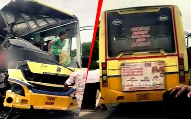 भारतको तमिलनाडुमा दुईवटा बस ठोक्किँदा ११ जनाको मृत्यु