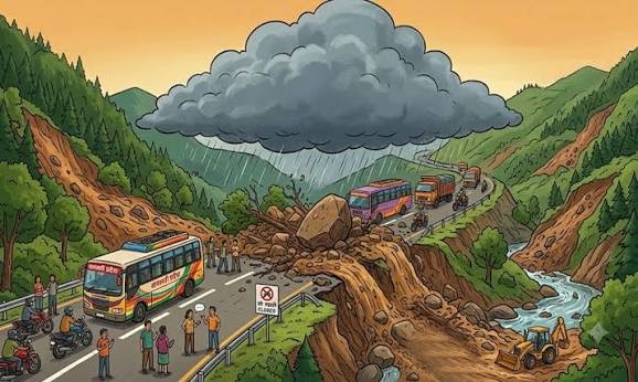 देशभर विभिन्न सात सडकखण्ड अवरुद्ध